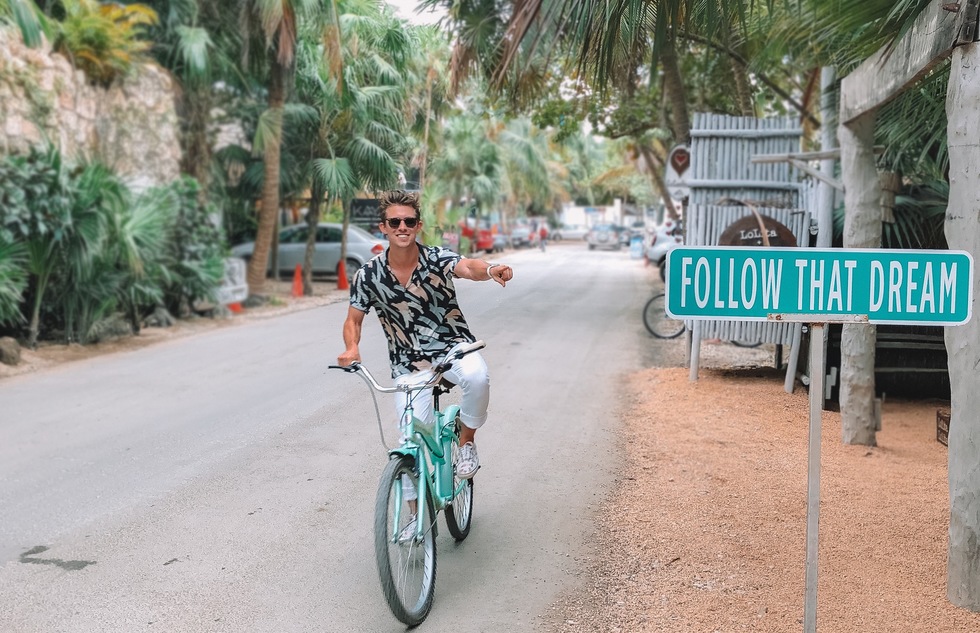 Bicycling in Tulum, Mexico